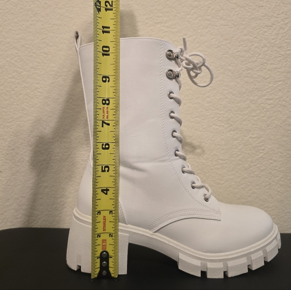IDIFU White Combat Boots - Picture 8 of 8